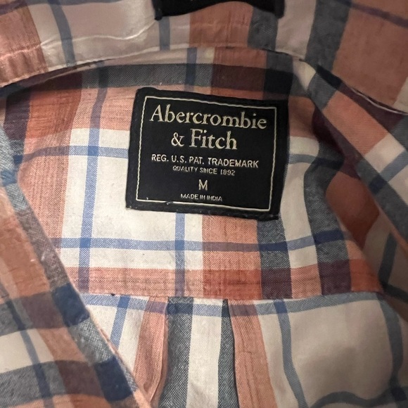 Boys Abercrombie Plaid Button Down Shirt M - Picture 3 of 3
